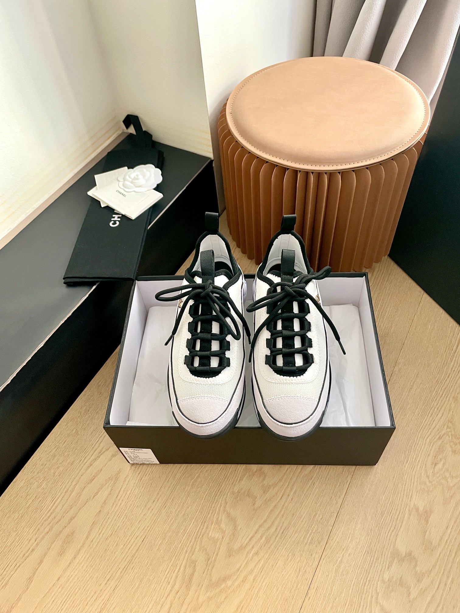 샤넬(Chanel) 클래식 믹스드 파이버 스니커즈 신발