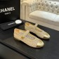 샤넬(CHANEL) 위빙 스팽글 메리제인 플랫 신발