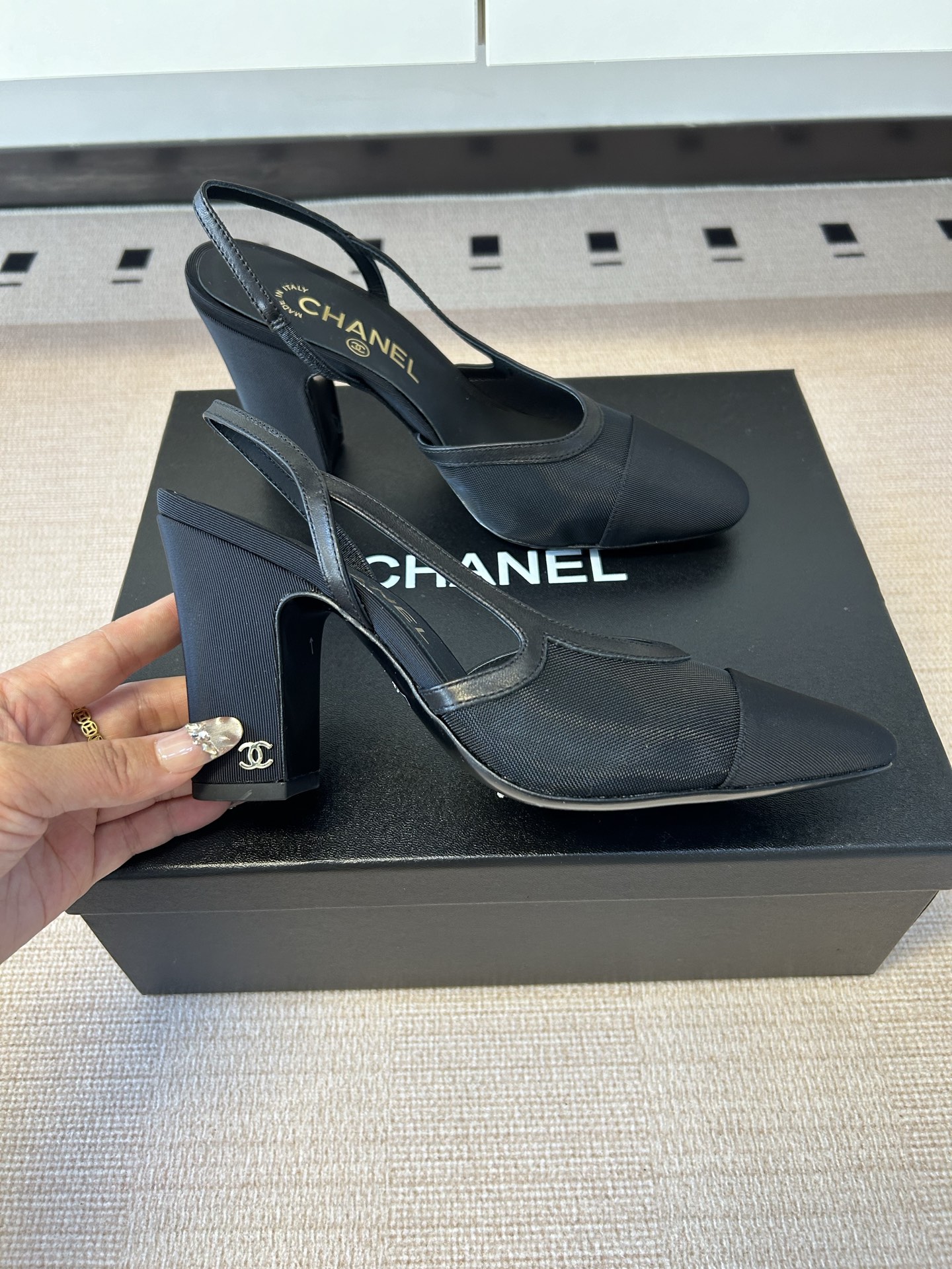 Chanel 샤넬 신상 슬링백 & 발레리나 시리즈 샌들 힐 구두 신발 9cm