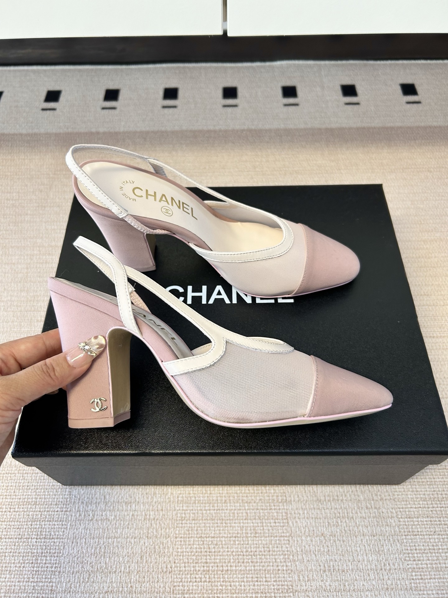 Chanel 샤넬 신상 슬링백 & 발레리나 시리즈 샌들 힐 구두 신발 9cm