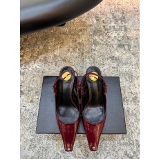 YSL 생로랑 26FW 하이엔드 실크 펌프스 힐 구두 샌들 신발