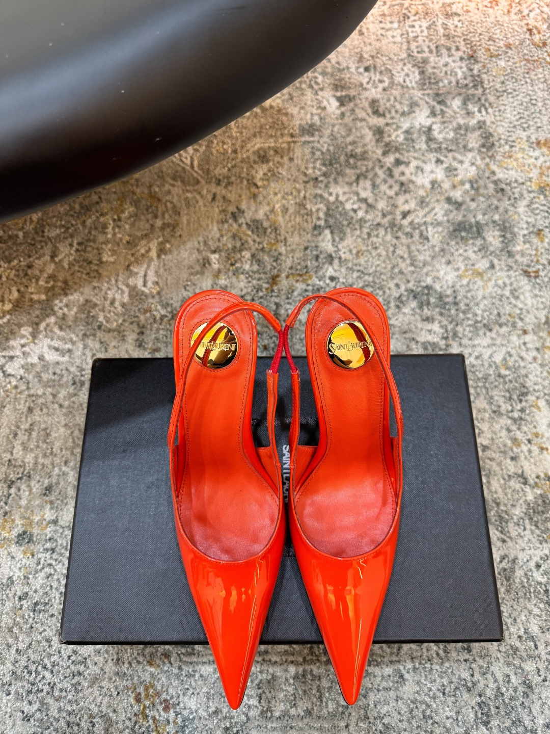 YSL 생로랑 엣지 펌프스 힐 구두 신발 9.5cm