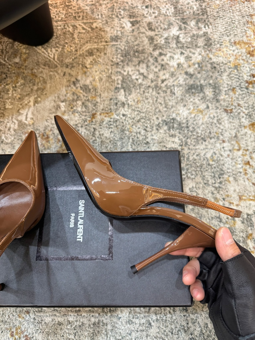 YSL 생로랑 엣지 펌프스 힐 구두 신발 9.5cm