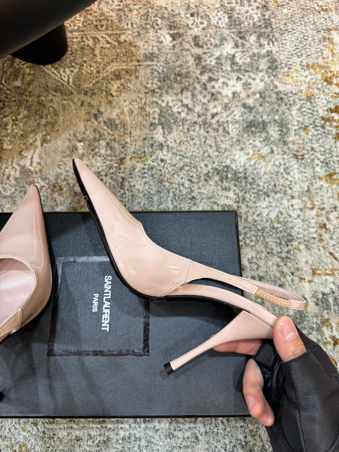 YSL 생로랑 엣지 펌프스 힐 구두 신발 9.5cm