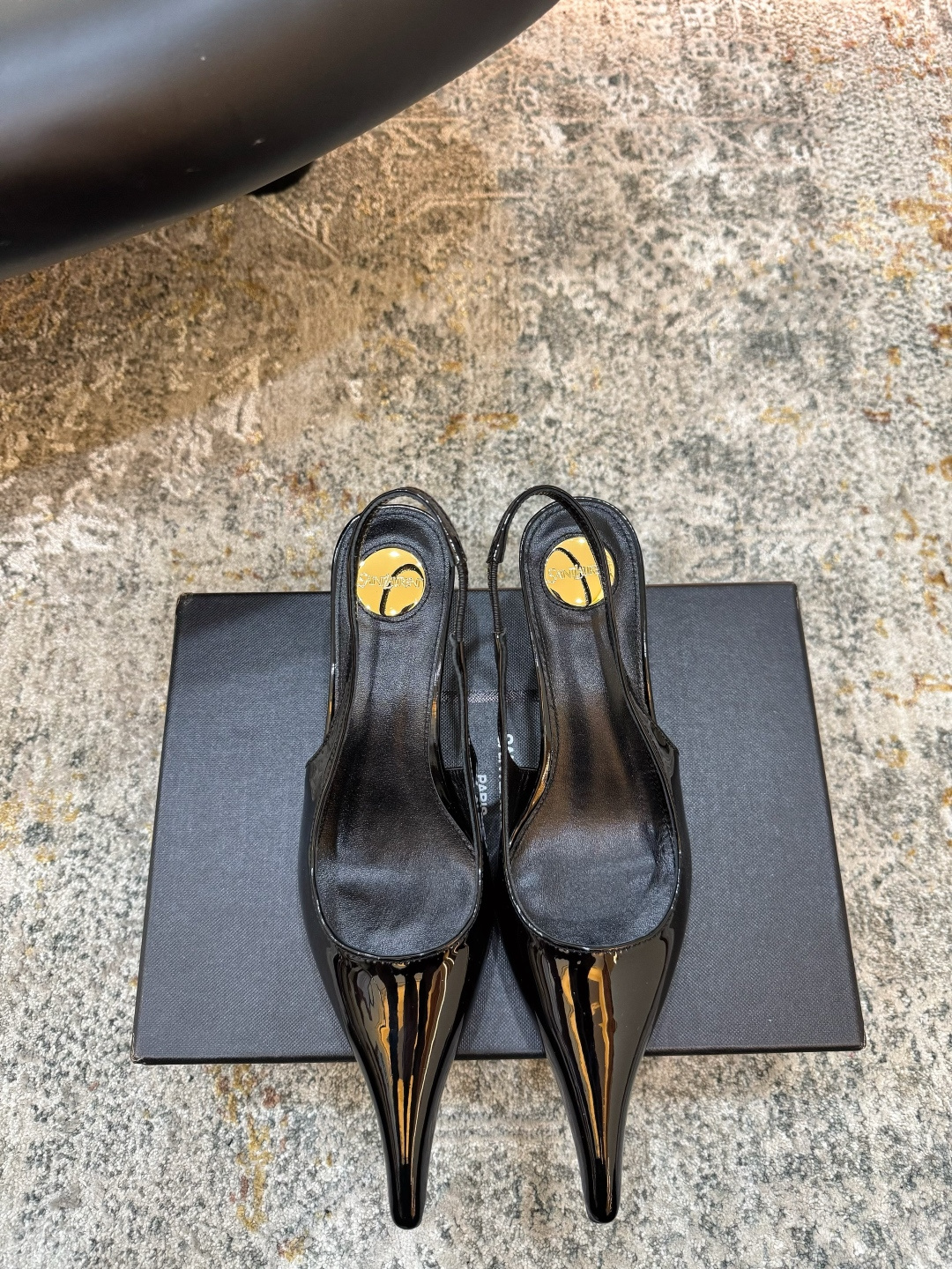 YSL 생로랑 실크 미들 펌프스 힐 구두 신발 5.5cm