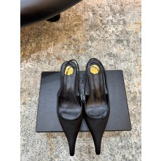 YSL 생로랑 실크 미들 펌프스 힐 구두 신발 5.5cm