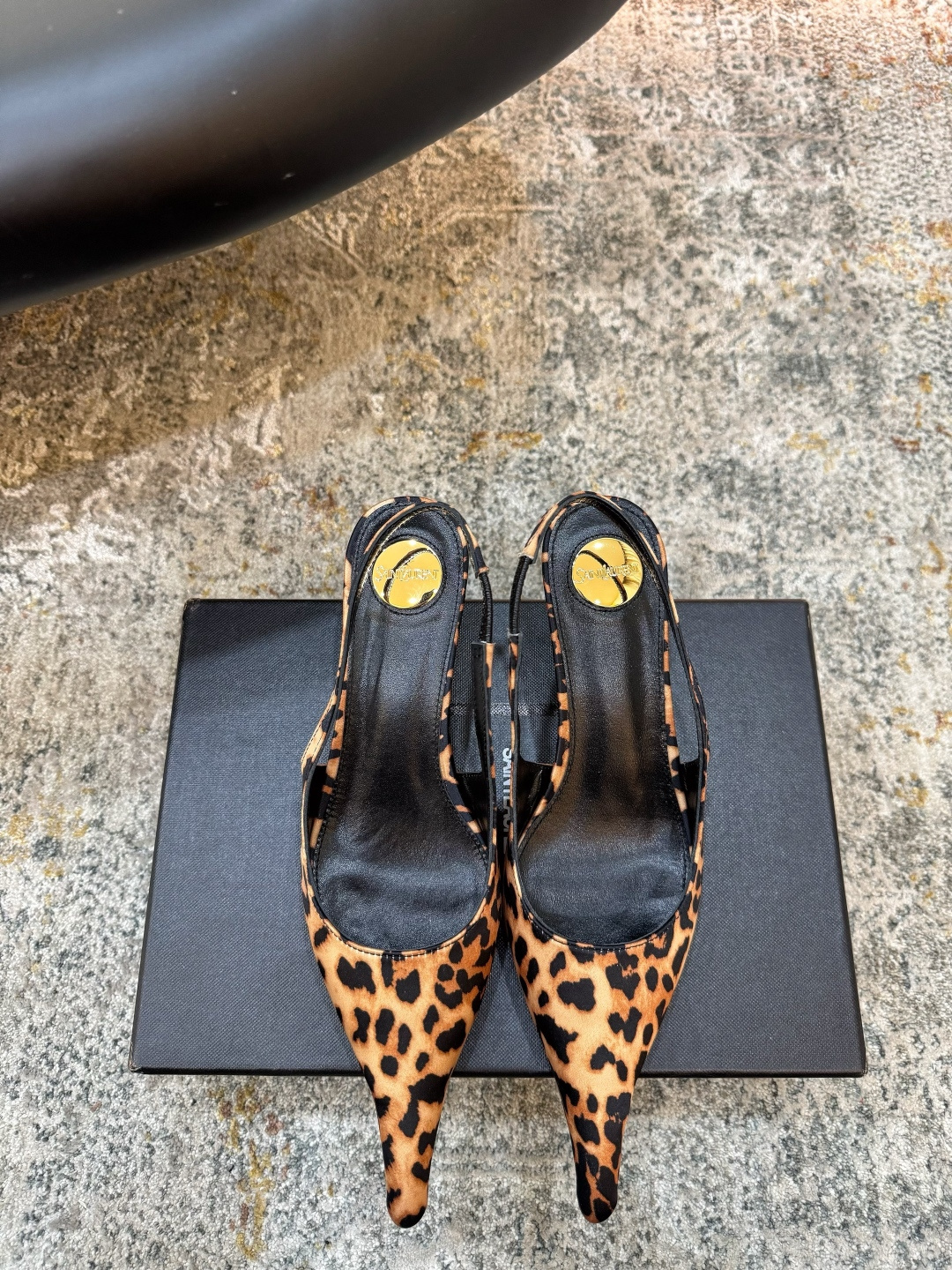 YSL 생로랑 실크 미들 펌프스 힐 구두 신발 5.5cm