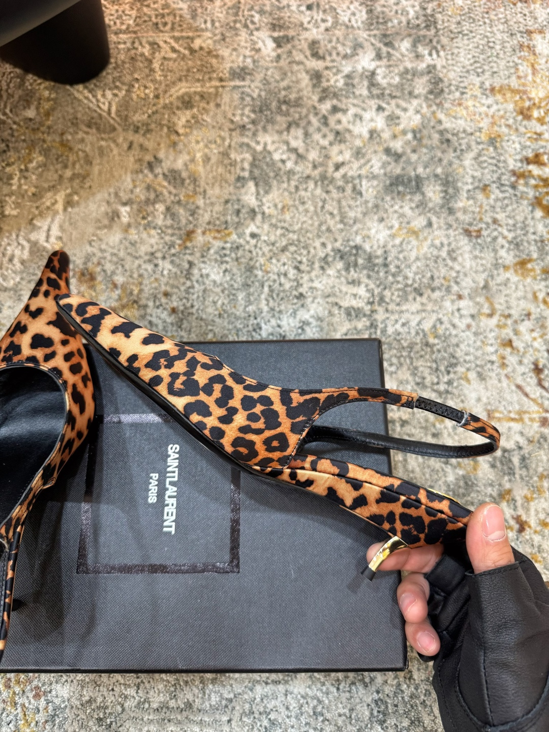 YSL 생로랑 실크 미들 펌프스 힐 구두 신발 5.5cm