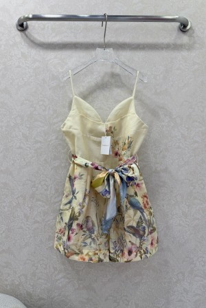 Zimmermann 짐머만 프린트 슬립 플라워 & 버드 점프수트 원피스 의류