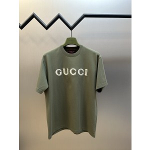 구찌(GUCCI) 로고 자수 반팔 티셔츠 의류