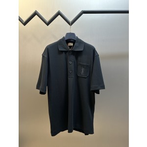 생로랑(SAINT LAURENT) 로고 자수 폴로 셔츠 의류