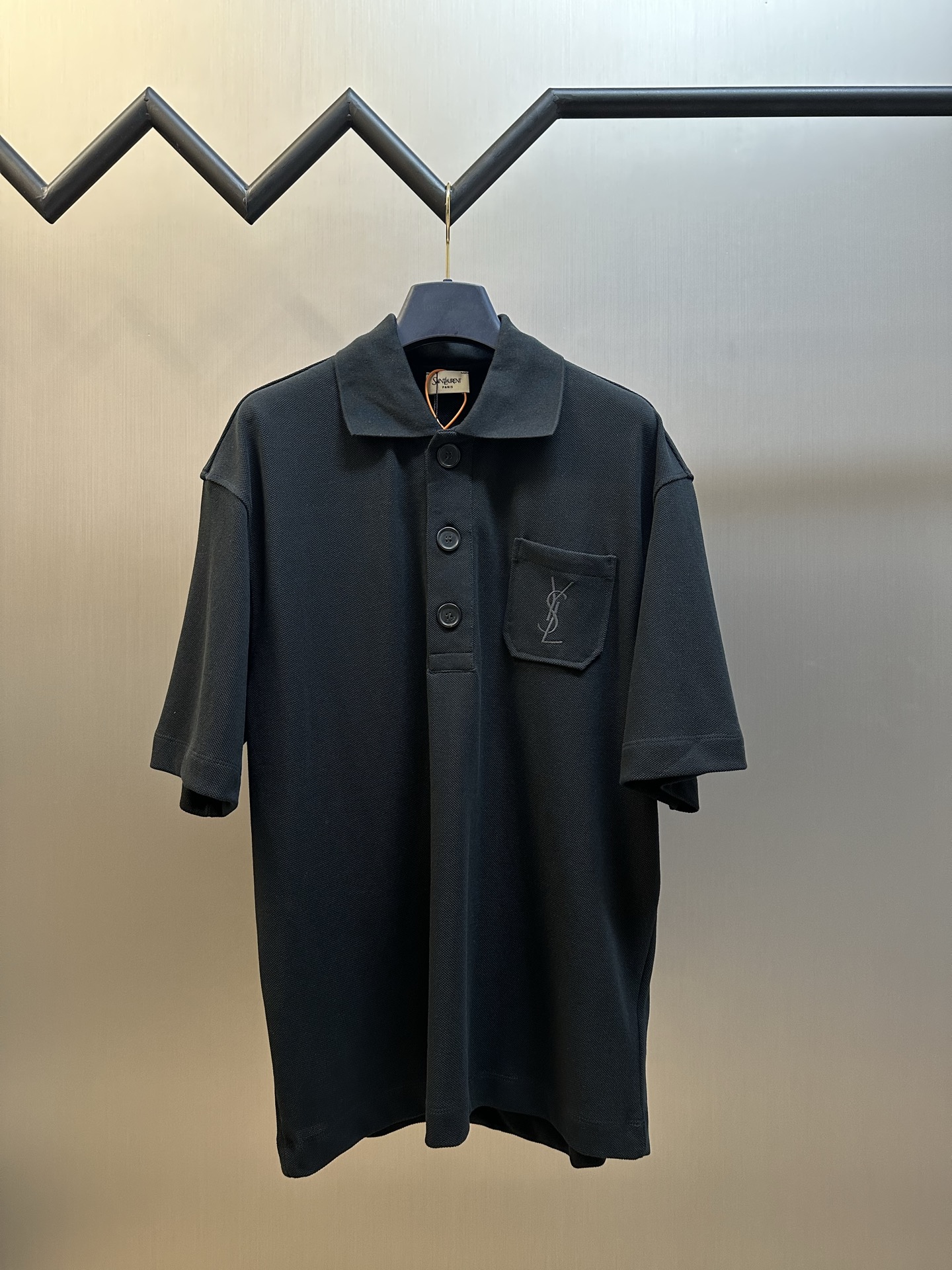 생로랑(SAINT LAURENT) 로고 자수 폴로 셔츠 의류