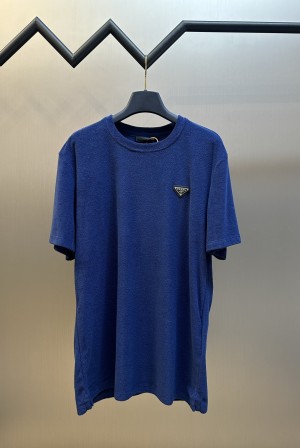 프라다(PRADA) 삼각 로고 타월 반팔 티셔츠 의류