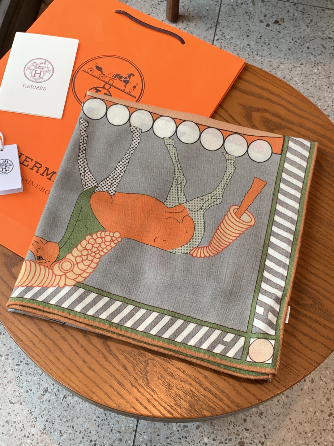 에르메스(HERMES) 풀 스피드 캐시미어 실크 목도리 스카프