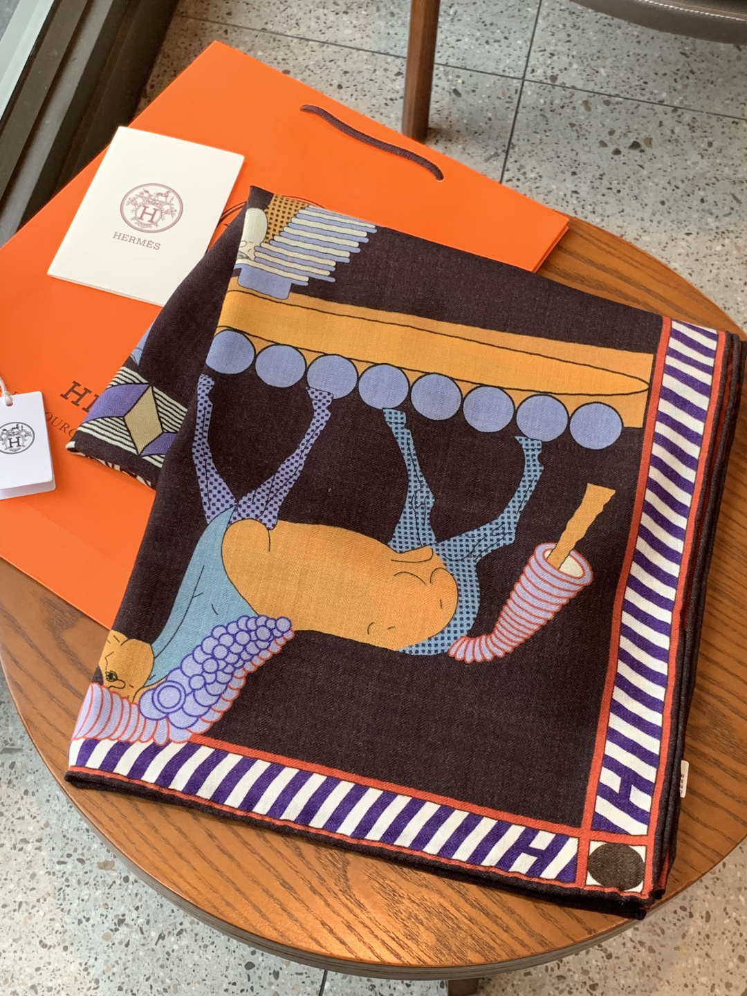 에르메스(HERMES) 풀 스피드 캐시미어 실크 목도리 스카프