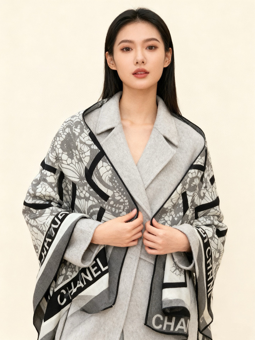 샤넬(CHANEL) 캐시미어 실크 목도리 스카프