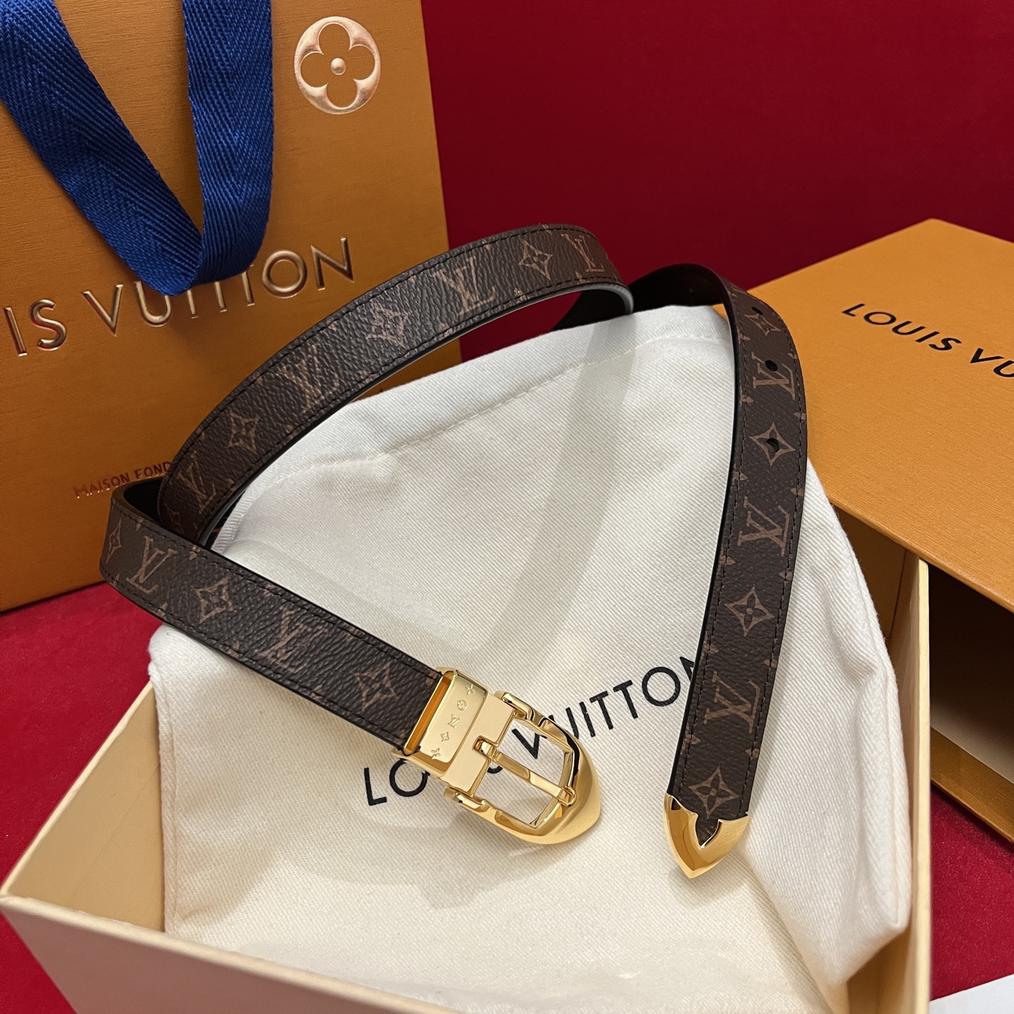 LV 루이비통 여성용 슬림 주얼리 벨트