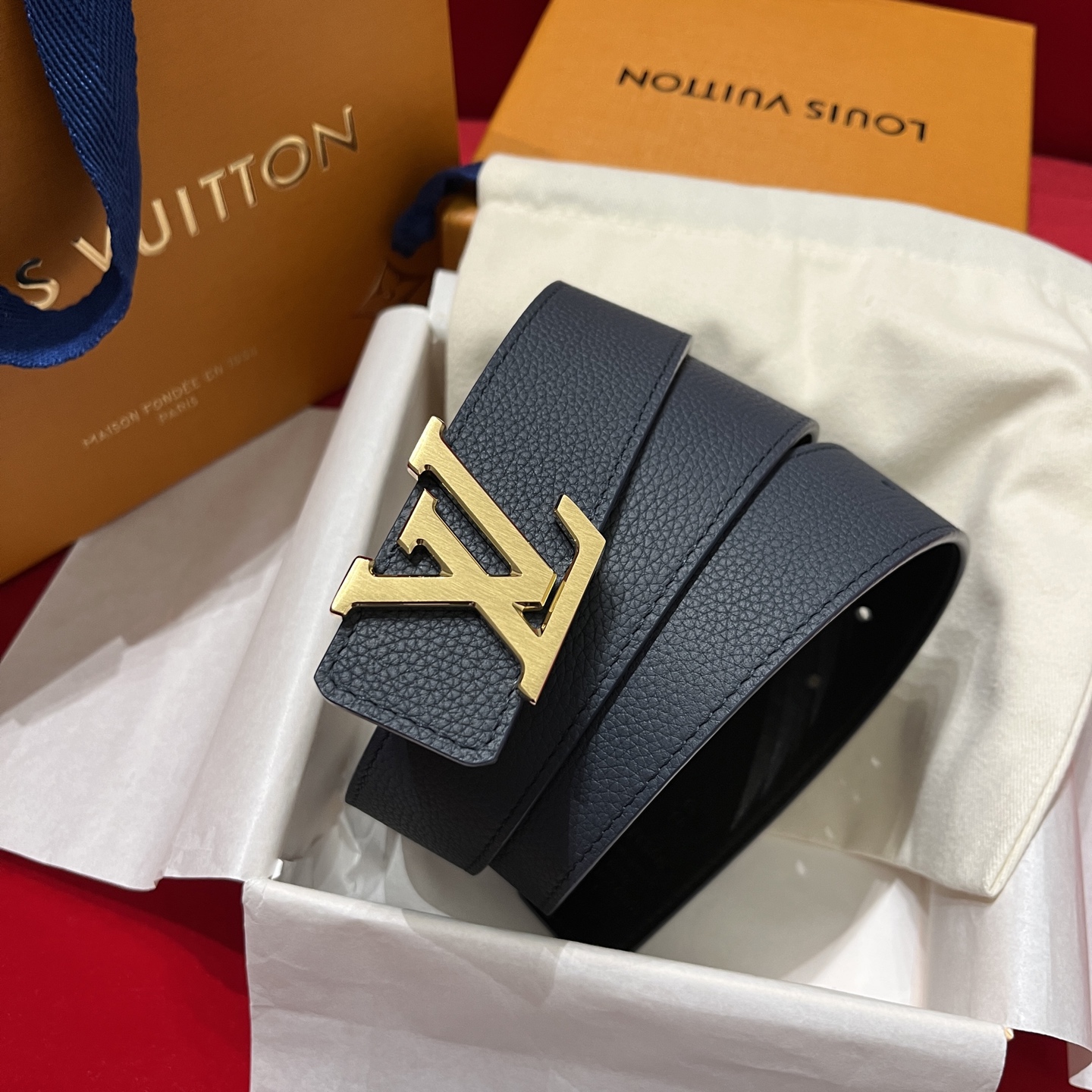 LV 루이비통 남성용 리버서블(양면) 캐주얼 벨트
