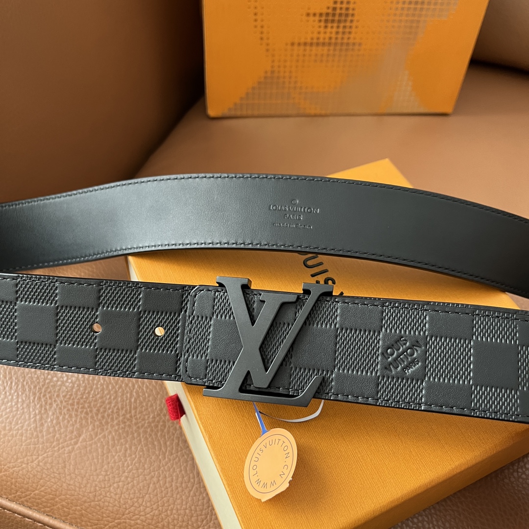 LV 루이비통 남성 클래식 다미에 체크 벨트