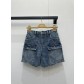 미우미우(MIU MIU) 멀티포켓 데님 카고 쇼츠 의류