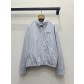 미우미우(MIU MIU) 블루 그레이 스트라이프 자켓 의류