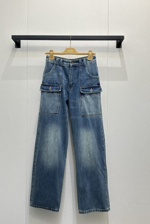 미우미우(MIU MIU) 복고 멀티포켓 카고 데님 팬츠 의류