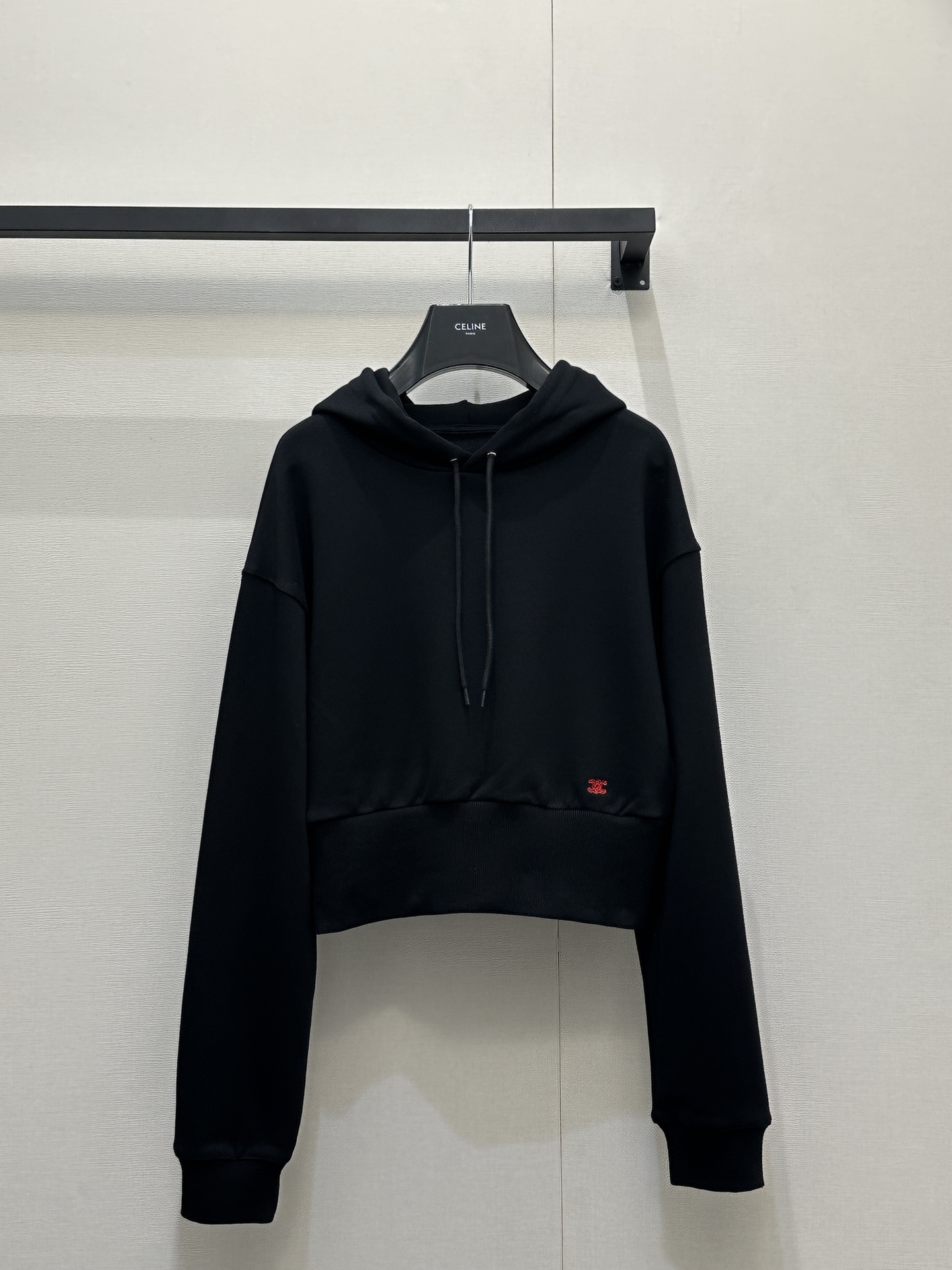 셀린느(CELINE) 로고 자수 크롭 후드 티셔츠 의류