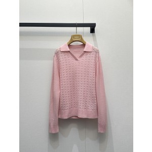 미우미우(MIU MIU) 펀칭 니트 폴로 셔츠 의류