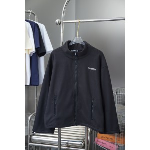 미우미우(MIU MIU) 자수 로고 플리스 집업 자켓 의류