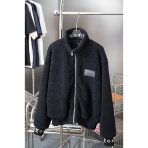 루이비통(LV) 레더 패치 자카드 플리스 패딩 자켓 의류