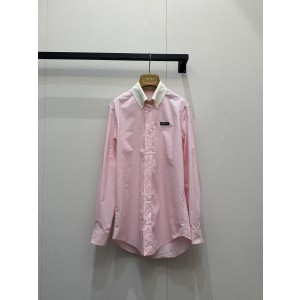 miumiu 미우미우 배색 카라 핑크 셔츠 의류