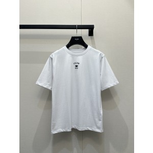 Celine 셀린느 트리오페 자수 슬림 반팔 티셔츠 의류