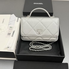 Chanel 샤넬 핸들 WOC 라지 다이아몬드 퀼팅 체인백 (AP4931)
