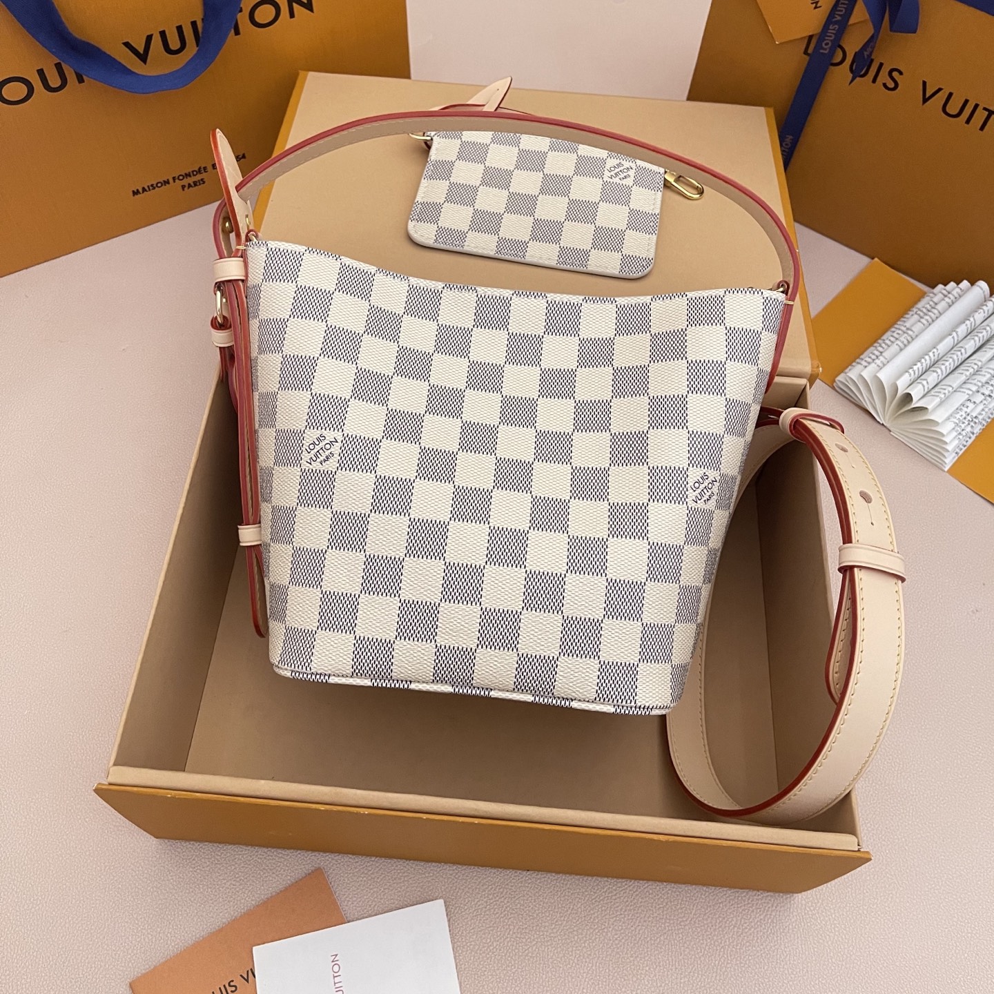 LV 루이비통 올 인(All In BB) 버킷백 - Damier Azur 다미에 아주르 가방