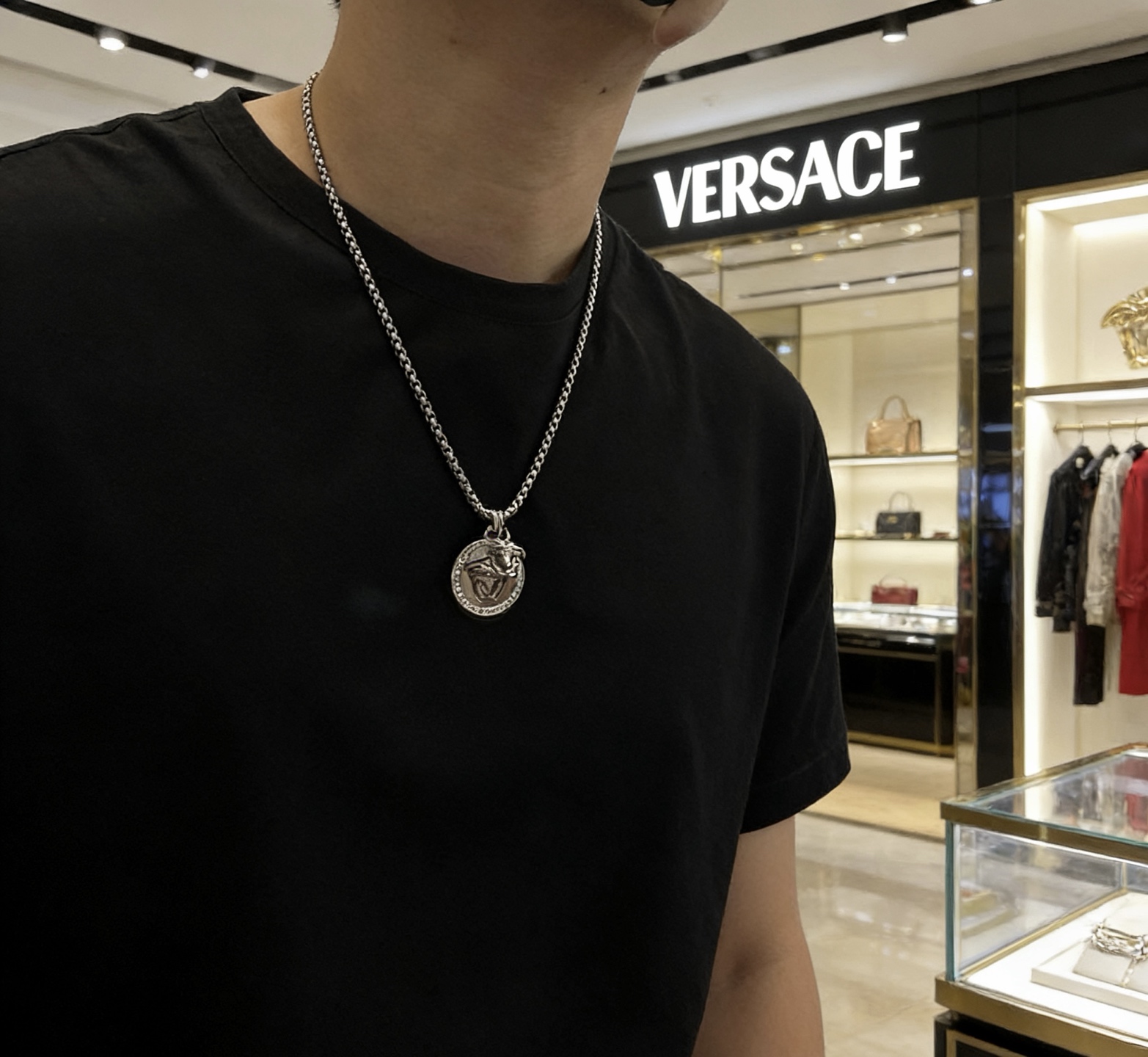 베르사체(VERSACE) 메두사 빈티지 실버 목걸이 악세사리