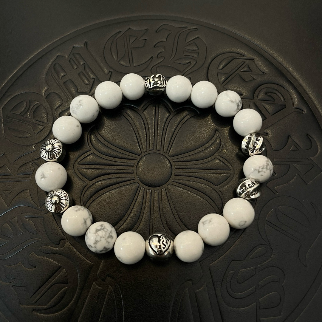 크롬하츠(Chrome Hearts) 화이트 터키석 멀티 비즈 팔찌 악세사리