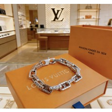 루이비통(LV) 쿠바 체인 빈티지 실버 팔찌 악세사리