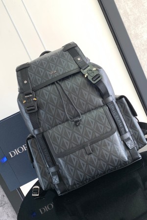 Dior CD 디올 힛 더 로드(Hit The Road) CD 다이아몬드 백팩 - 올 블랙 가방