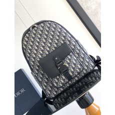 Dior CD 디올 새들(Saddle) 지퍼 백팩 - 베이지 & 블랙 오블리크 가방