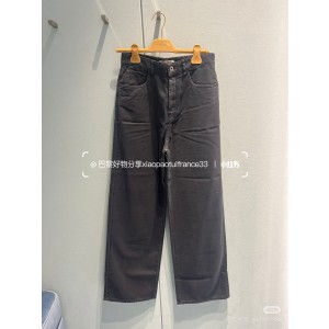 미우미우(MIU MIU) 그레이 블랙 와이드 데님 팬츠 의류