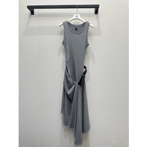 로에베(LOEWE) 플리츠 벨트 슬리브리스 원피스 의류