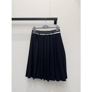 프라다(PRADA) 트위드 플리츠 A라인 스커트 의류