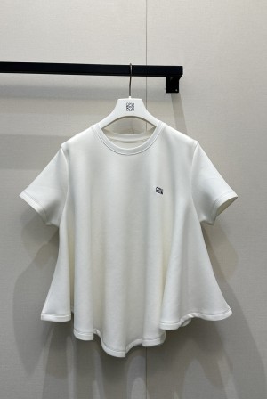 Loewe 로에베 레터링 자수 언밸런스 반팔 티셔츠 의류