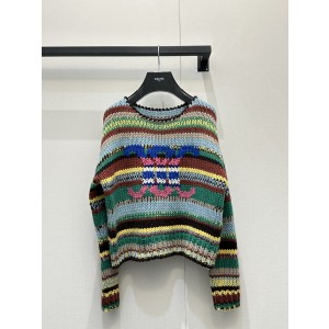 Celine 셀린느 레인보우 마카롱 꽈배기 니트 의류