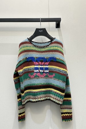 Celine 셀린느 레인보우 마카롱 꽈배기 니트 의류