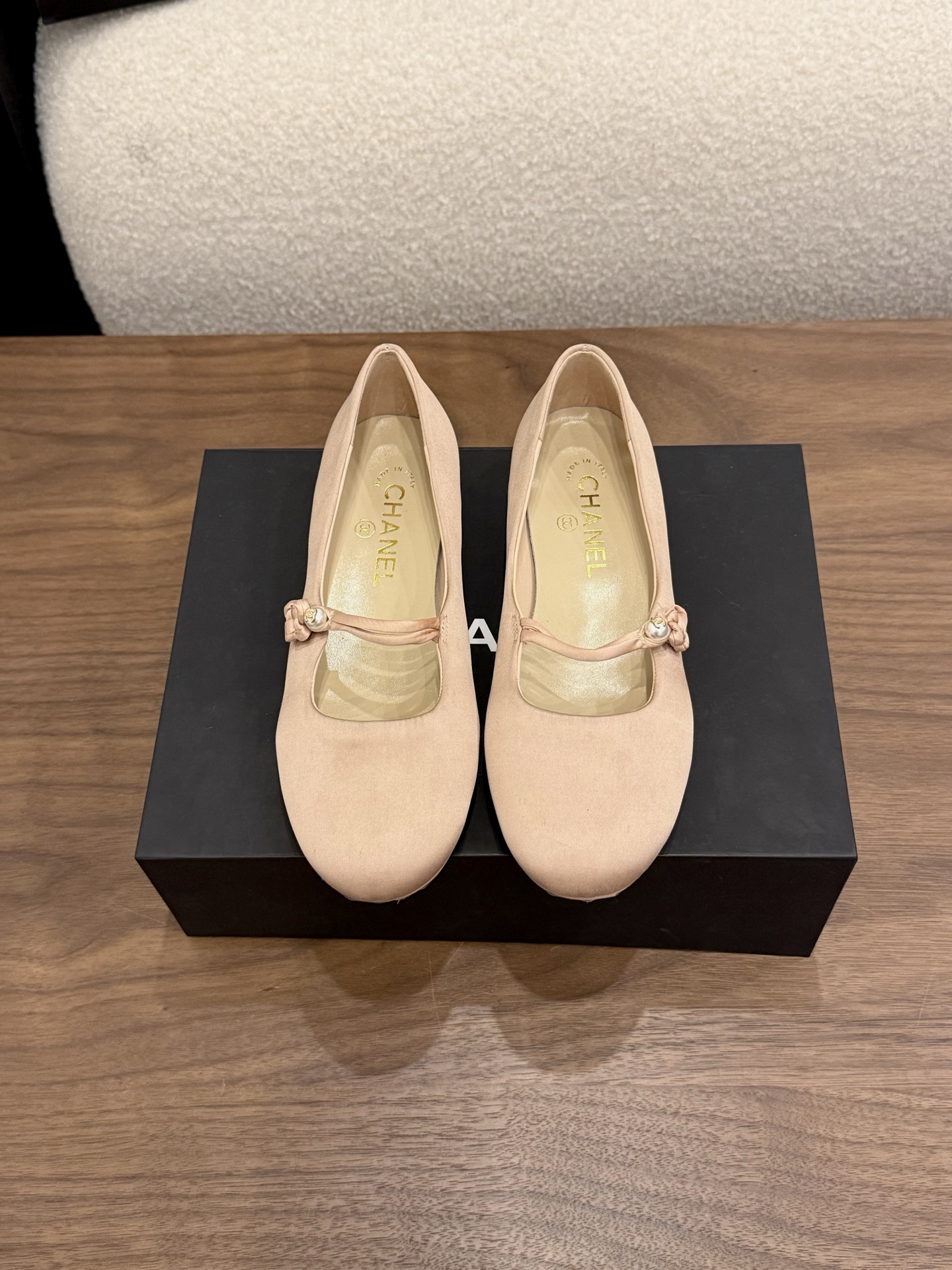 샤넬(CHANEL) 진주 마리제 플랫 슈즈 신발