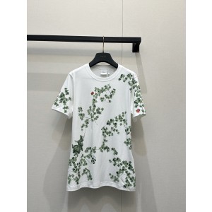 Dior CD 디올 클로버 & 허니비 플라워 프린트 반팔 티셔츠 의류