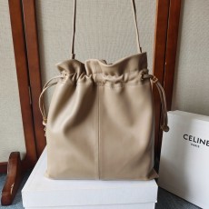 Celine 셀린느 트리옹프 드로우스트링 '복주머니' 백 숄더백 가방 (베이지 램스킨)