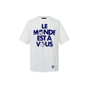 루이비통(LV) 플록 프린트 로고 반팔 티셔츠 의류