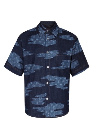 루이비통(LV) 반소매 데님 셔츠 의류